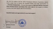 Appreciation Letter & Official Receipt of HCF for supporting us